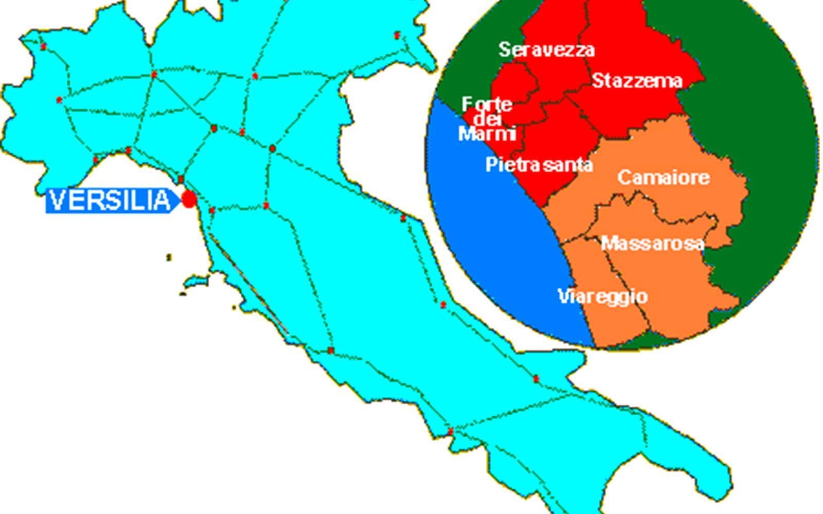 Arrive in Versilia