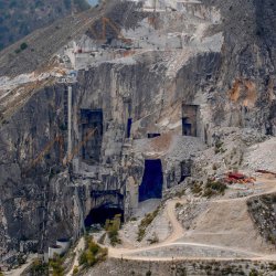 Carrara white marble quarries