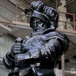 Estatua de mármol negro de Bélgica