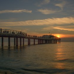 Pier Lido di Camaiore bei Sonnenuntergang